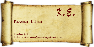 Kozma Elma névjegykártya